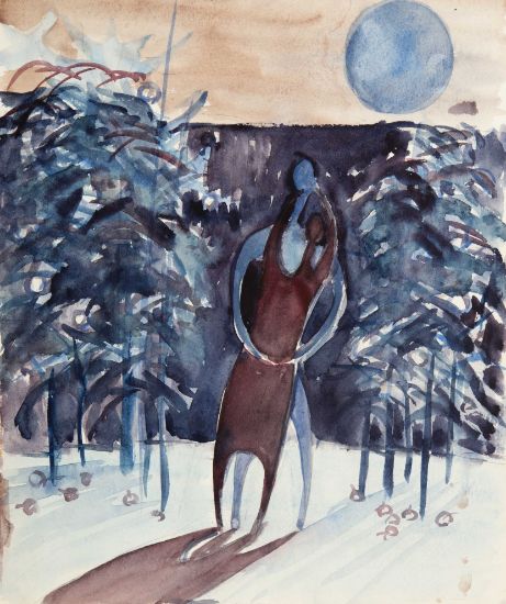 Picture of Blue Sun series, Couple Embracing