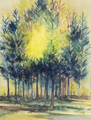 Picture of Trees thesis series: Blue Trees w/Sun