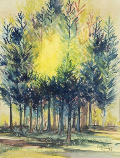 Picture of Trees thesis series: Blue Trees w/Sun